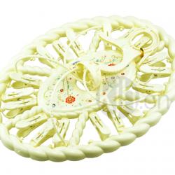 橢圓形旋轉曬架（18夾）