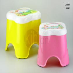 雙色防滑花形凳（小、中