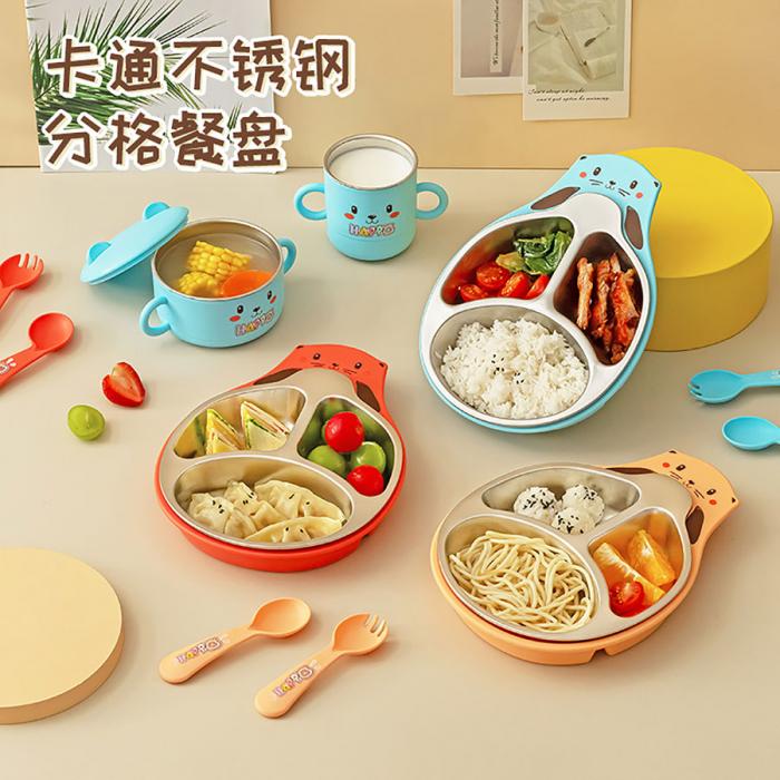 可兒萌獺不銹鋼套裝兒童餐具