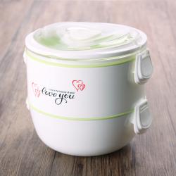 心形大號雙層便當(dāng)盒（簡